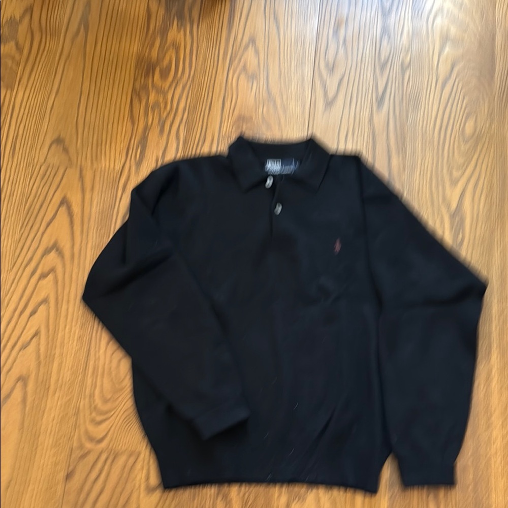 Polo by Ralph Lauren Black V-Neck Sweater